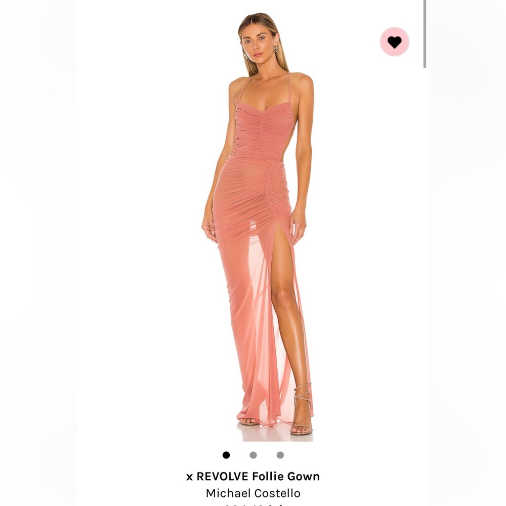 Michael Costello X Revolve Follie Dress Mauve XS